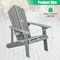 Costway Patio HIPS Adirondack Chair with Cup Holder Weather Resistant Outdoor 380 LBS Black/Teak/Green/Navy/Red/Gray/White/Yellow